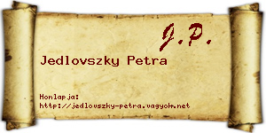 Jedlovszky Petra névjegykártya